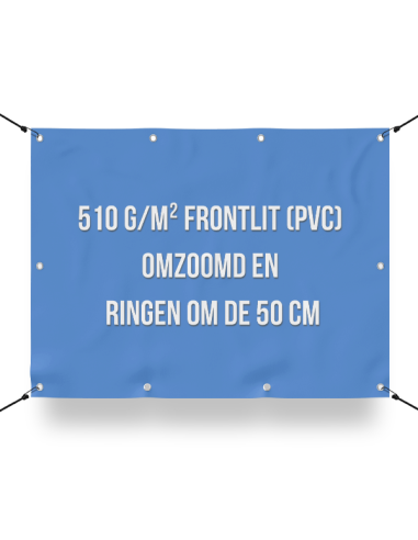 PVC Banner 1 meter hoog