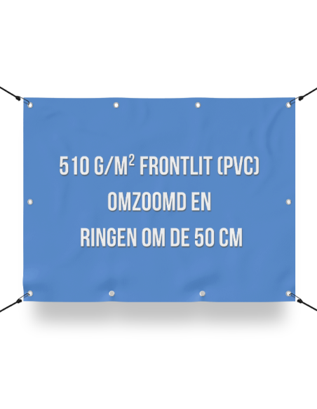 PVC Banner 1 meter hoog
